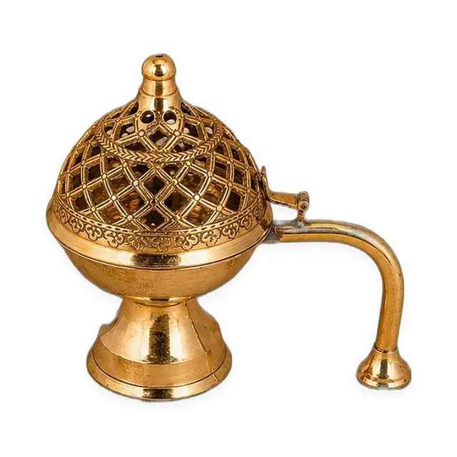 Brass Dhoop Dani – Jaali Dome · Small / Medium / Large — handcrafted brass