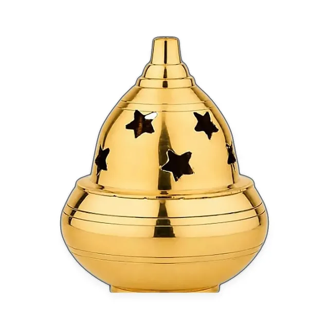 Brass Dhoop Dani – Star — handcrafted brass
