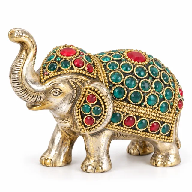 Brass Elephant – Stone-Work Décor — handcrafted brass