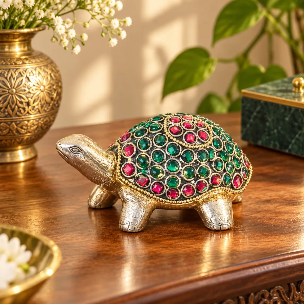 Brass Tortoise – Stone-Work Décor — view 2