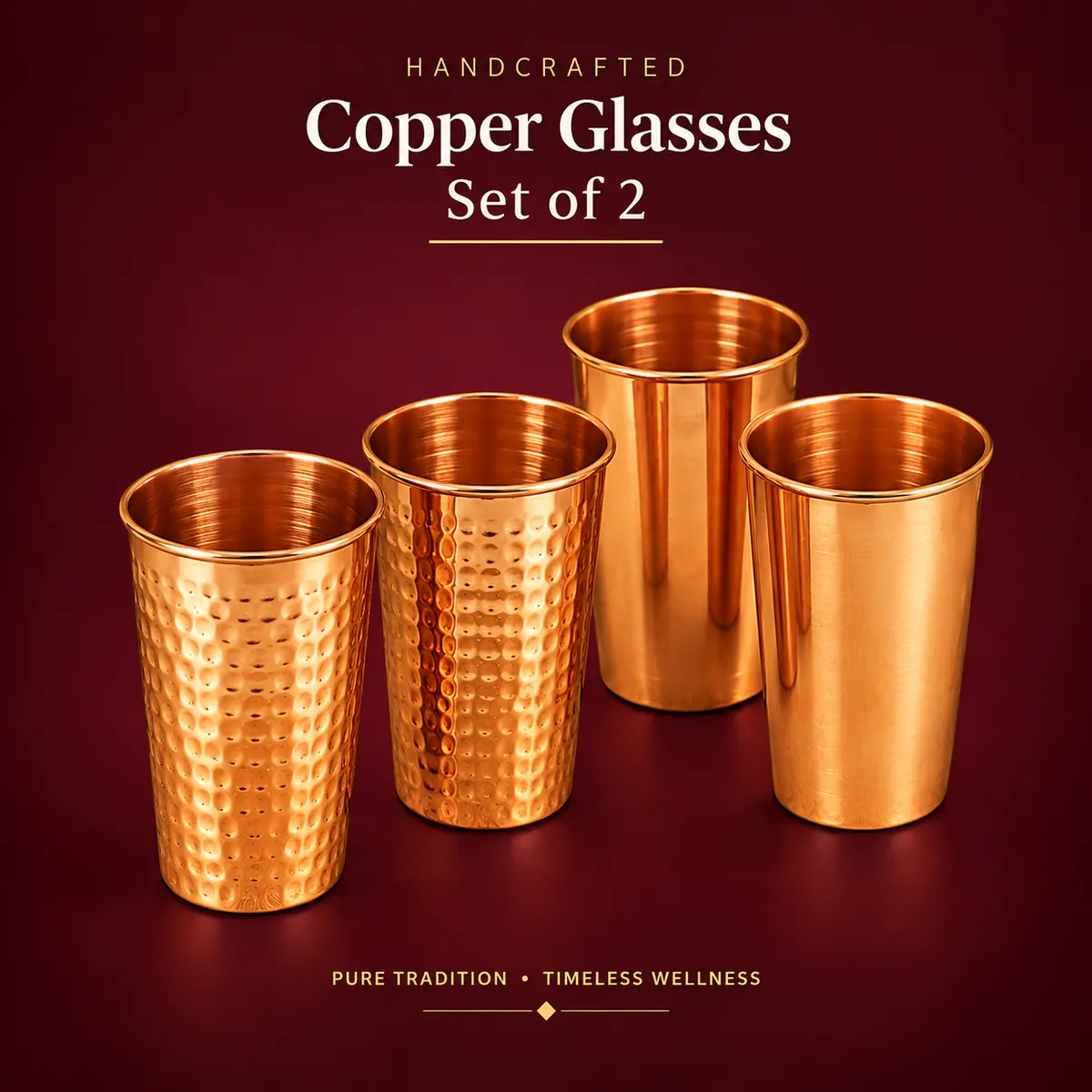 Copper Glasses – Set of 2 — view 3