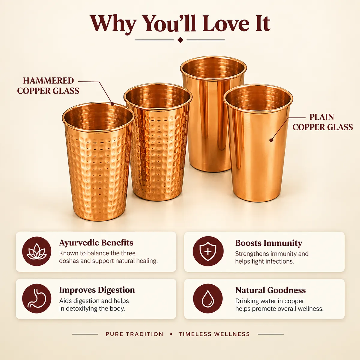 Copper Glasses – Set of 2 — view 4