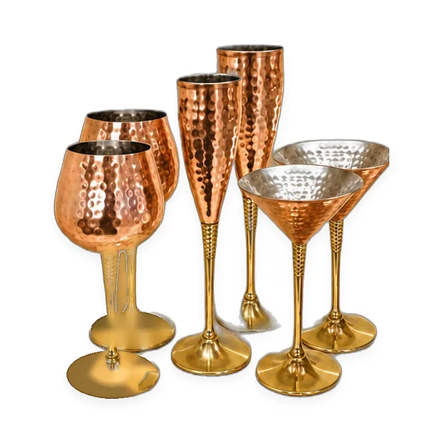 Copper Goblets – Set of 2 — handcrafted copper · tin-lined