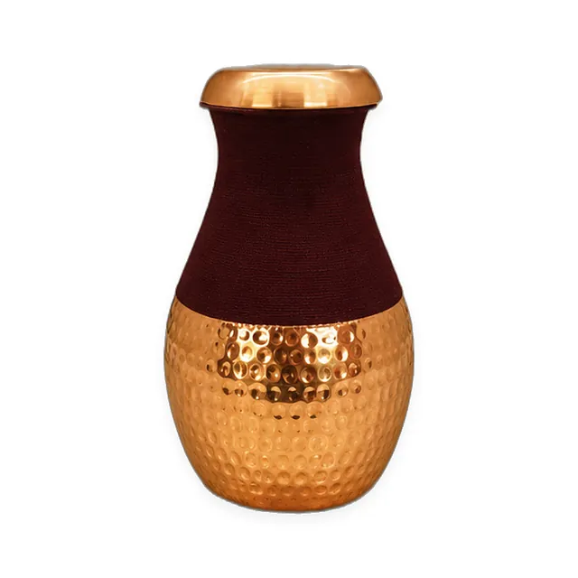 Pure Copper Jar – Rajwadi Jar · Single or with 2 Glasses — handcrafted copper